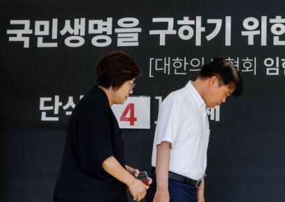 [포토] 임현택 대한의사협회장 단식 4일째