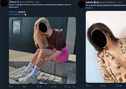 '젊고 예쁜' 여성은 트럼프 지지?…"사진 도용 가짜 X 판친다"