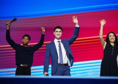 "큰엄마 응원해요"…알고 보니 '한국계' 해리스 조카들