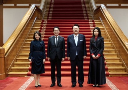 화기애애했던 '尹-기시다' 고별 만남…과거사 문제, 여전히 숙제