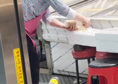 먹다 남은 얼음 가져다 생선 보관용으로…시장상인 재사용 '황당'