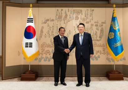 尹, 캄보디아 상원의장 접견…"韓국민 대상 범죄소탕 관심 가져달라"