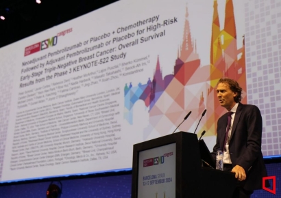 [ESMO 2024]약 없던 '삼중음성' 유방암, 키트루다 쓰니 사망 위험 34% 줄었다
