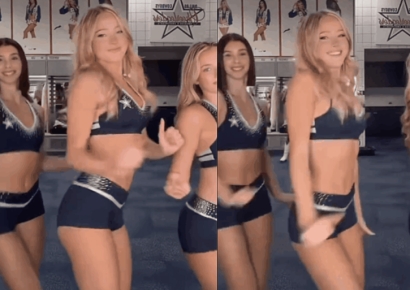 금발 미녀가 추는 '삐끼삐끼' 화제…"美 치어리딩과는 비교돼"