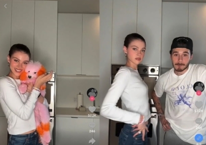 "멀쩡한 강아지를 핑크로 염색"…베컴 아들 부부, 자랑했다가 뭇매