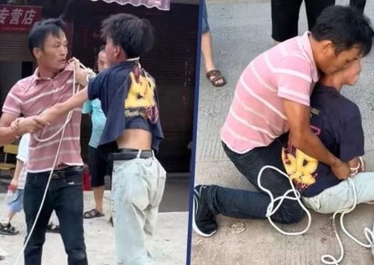 "제발 정신차려"…술·도박에 빠진 아들 결박한 중국 아버지