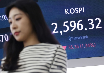 '셀 코리아' 외국인 5700억 '매도폭탄'에…코스피, 2600선 붕괴 