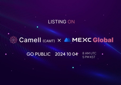 카멜 코인, 고팍스에 이어 10월 4일 해외글로벌 MEXC 거래소 추가 상장 발표