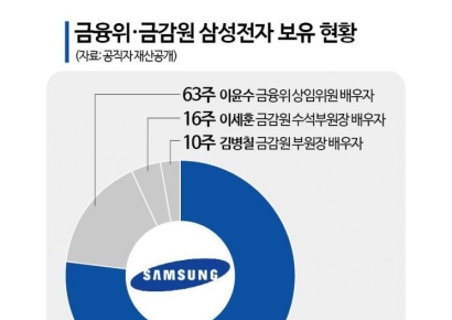 금융위·금감원 가족 최애 주식은 삼성전자…수익률은 '글쎄'