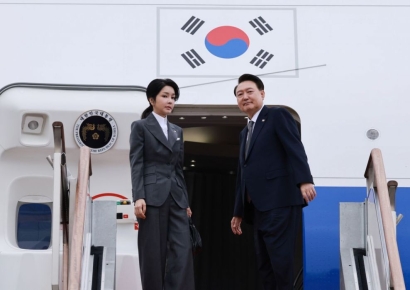 尹, 필리핀·싱가포르·라오스 순방 위해 출국…아세안 참석