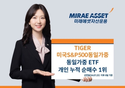 미래에셋, ‘TIGER 미국S&P500동일가중 ETF’ 인기 