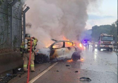 '안성 테슬라 화재' 운전자, 뒷좌석서 발견된 이유는…"음주 상태도 아니었다"