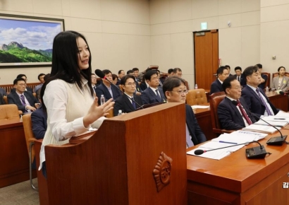[포토] 환노위 국감서 발언하는 뉴진스 하니