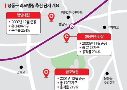 "합하면 7000가구"…성동구 대단지도 리모델링 안간힘