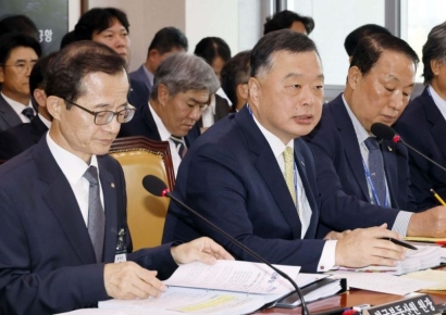 [포토] 국감 답변하는 유병태 사장