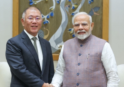 인도 총리 만난 정의선 회장 "믿을만한 파트너 되겠다"