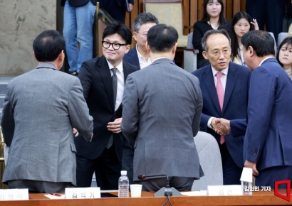 [포토] 추경호 "특별감찰관 임명은 원내사안"…'원외' 한동훈 견제