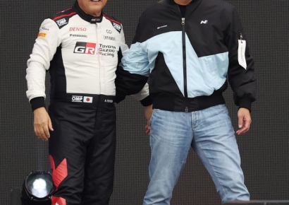 [포토] 아키오 회장과 입장하는 정의선 회장