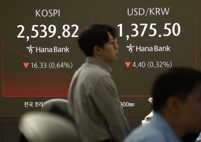 외국인·기관 팔자…코스피·코스닥 하락 마감