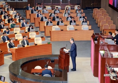 [포토] 윤 대통령, 예산안 시정연설 불참…한덕수 총리가 대독