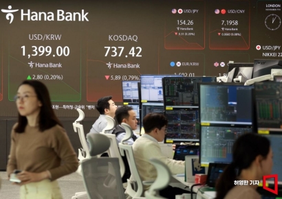 코스피, 외국인·기관 '팔자'에 2550대…코스닥도 하락