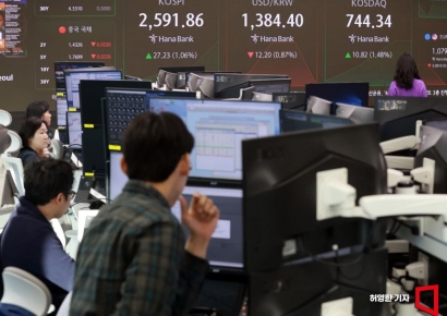 [포토] 미 금리 인하 발표 후 국내 증시 상승 출발