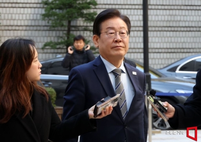 [포토] 법정 향하는 이재명 대표