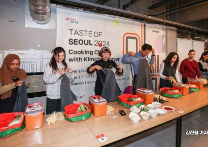 [포토] 김치클래스 참석한 오세훈 서울시장