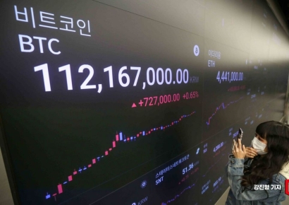 [포토] 비트코인, '1억 1200만원대 유지'