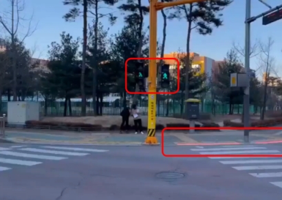 초록불 바닥에 건너려 얼굴 들었다가 '화들짝' 왜?