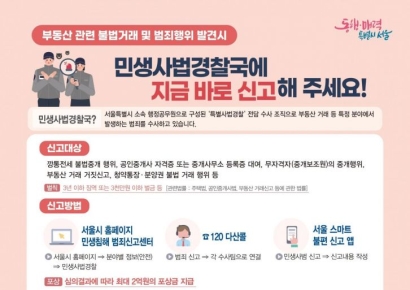 "부동산 불법중개 제보하면 최대 2억 포상"…서울시 집중점검
