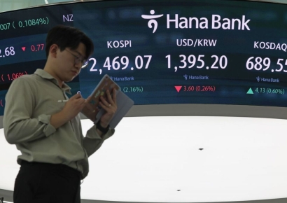 코스피, 삼성전자 급등 힘입어 2%대 강세 마감