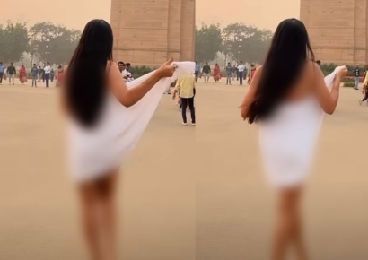 "남성의 날 축하해"…인도 여성, 남성들 앞에서 '수건댄스'