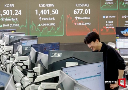 [포토] 외인-기관 '쌍끌이' 코스피 2500 안착