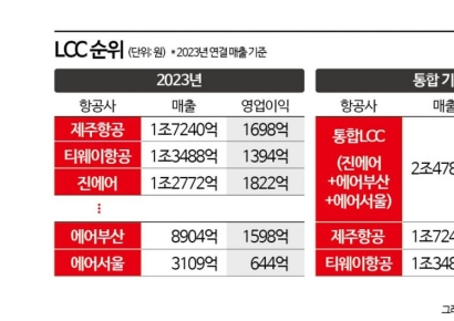LCC도 지각변동…진에어 등 통합에 제주항공 2위로[메가캐리어 탄생]