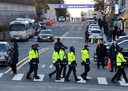 [포토] 조용한 대통령실 앞