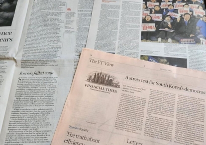 "헌정사 위기, 실패한 쿠데타"…英언론, 尹비상계엄 맹폭