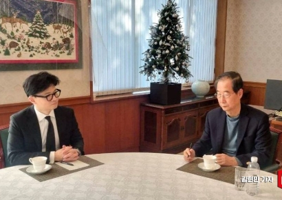 [포토] 한덕수-한동훈, 긴급회동...향후 국정 수습책 등 논의