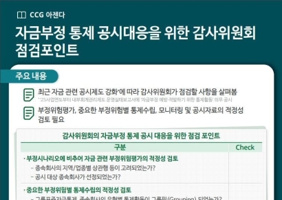 ‘자금부정 통제 공시’ 의무화…딜로이트그룹, 감사위 핵심 점검사항 제시