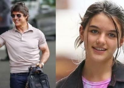 "18살 톰 크루즈 딸은 백만장자"…엄마 홈즈 "허튼소리"