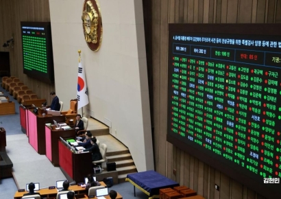 [포토] 김건희 특검법 국회 본회의 4번째 통과