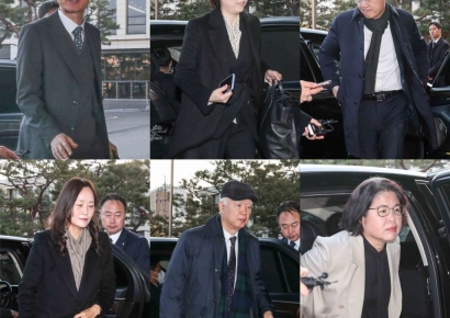 [포토] 윤석열 대통령 탄핵심판 절차 나선 헌법재판관