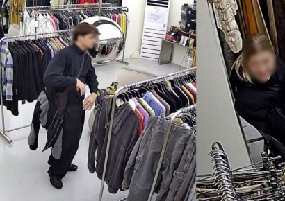 "웃으며 200만원어치 훔쳐"…의류매장 나타난 외국인 도둑 커플 