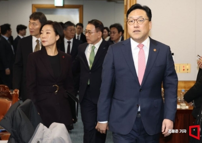 [포토] 은행권 간담회 참석한 김병환 금융위원장