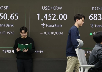 휴장 하루 앞둔 코스피, 장중 하락 전환…2430선으로 밀려