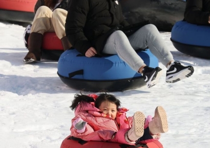 [포토] 신나는 눈썰매