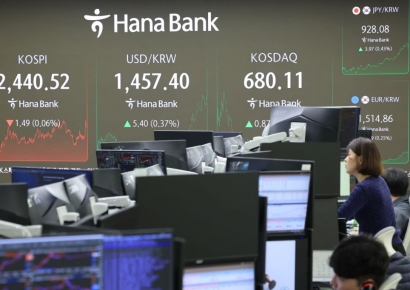 '산타랠리' 멀어지는 코스피…힘 못쓰고 2440선으로 후퇴