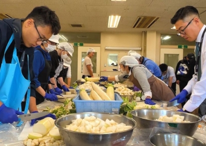 쇼골프, 일본 가고시마서 김치 나눔 행사