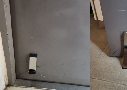 "불법인지 몰랐어요"…화재 때 속수무책인 도어스토퍼 설치