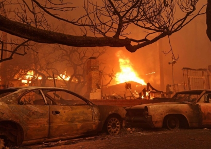 트럼프, LA산불에 "진화율 0% 재앙…모두 민주당 뉴섬 탓"